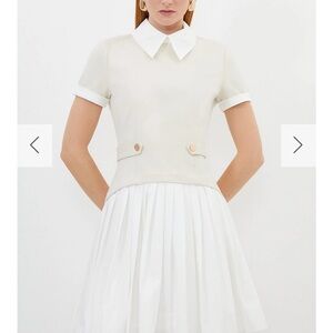 Karen Millen Cream and White Dress
